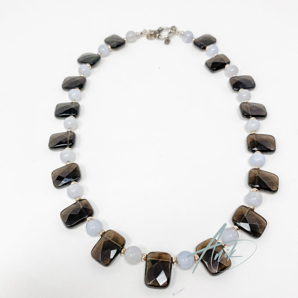 Smoky Quartz Moonstone Necklace